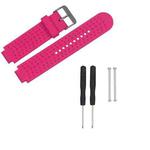 For Garmin Forerunner 620 Solid Color Replacement Wrist Strap Watchband(Rose Red)