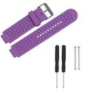 For Garmin Forerunner 620 Solid Color Replacement Wrist Strap Watchband(Purple)