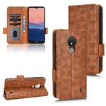 For Nokia C21 Symmetrical Triangle Leather Phone Case(Brown)