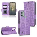 For Nokia C31 Symmetrical Triangle Leather Phone Case(Purple)