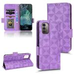 For Nokia G21 / G11 Symmetrical Triangle Leather Phone Case(Purple)