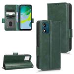 For Motorola Moto E13 4G Symmetrical Triangle Leather Phone Case(Green)