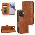 For Motorola Edge 30 Ultra Symmetrical Triangle Leather Phone Case(Brown)