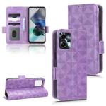For Motorola Moto G13 / G23 4G Symmetrical Triangle Leather Phone Case(Purple)