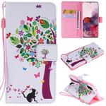 For Galaxy S20 Painting Horizontal Flip Leather Case with Holder & Card Slot & Lanyard(Cat and Tree)