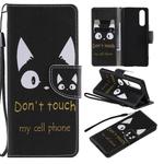 For Sony XZ5 Painting Horizontal Flip Leather Case with Holder & Card Slot & Lanyard(Cat Ears)