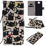 For Sony Xperia 20 Painting Horizontal Flip Leather Case with Holder & Card Slot & Lanyard(Cat)