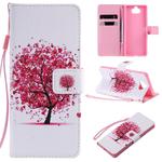 For Sony Xperia 20 Painting Horizontal Flip Leather Case with Holder & Card Slot & Lanyard(Colorful Tree)