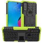 For Motorola Moto G Play 2023/G Pure/G Power 2022 Tire Texture TPU + PC Phone Case with Holder(Green)