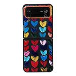For Samsung Galaxy Z Flip3 5G Painted Graffiti Heart Pattern Shockproof Protective Phone Case