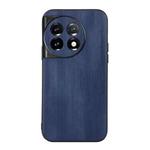 For OnePlus 11 Yellow Cow Texture PU Phone Case(Blue)