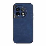 For OnePlus 11R/Ace 2 Morocco Texture PU Phone Case(Blue)