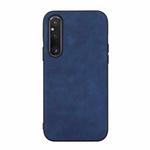 For Sony Xperia 1 V Morocco Texture PU Phone Case(Blue)