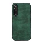For Sony Xperia 1 V Morocco Texture PU Phone Case(Green)
