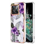 For OnePlus 10T 5G / Ace Pro Electroplating IMD TPU Phone Case(Purple Flower)