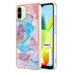 For Xiaomi Redmi A1 Electroplating IMD TPU Phone Case(Blue Marble)