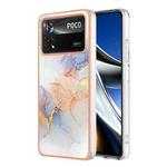 For Xiaomi Poco X4 Pro 5G Electroplating IMD TPU Phone Case(White Marble)