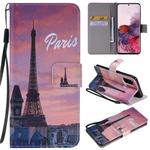 For Galaxy S20 Painting Horizontal Flip Leather Case with Holder & Card Slot & Lanyard(Eiffel Tower)