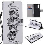 For Sony XZ5 Painting Horizontal Flip Leather Case with Holder & Card Slot & Lanyard(Skull Bone)