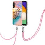 For Samsung Galaxy A54 5G Electroplating IMD TPU Phone Case with Lanyard(Dream Butterfly)