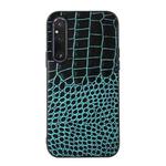 For Sony Xperia 1 V Crocodile Texture Genuine Leather Phone Case(Cyan)