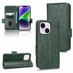 For iPhone 14 Symmetrical Triangle Leather Phone Case(Green)