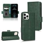 For iPhone 12 / 12 Pro Symmetrical Triangle Leather Phone Case(Green)