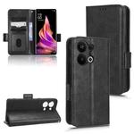 For OPPO Reno9 Pro+ Symmetrical Triangle Leather Phone Case(Black)