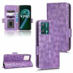 For Realme 9 Pro / 9 5G / Q5 Symmetrical Triangle Leather Phone Case(Purple)