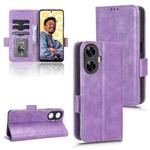 For Realme C55 4G Symmetrical Triangle Leather Phone Case(Purple)
