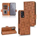 For Realme GT Master / Q3 Pro Carnival Symmetrical Triangle Leather Phone Case(Brown)