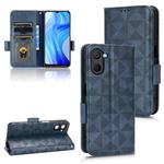 For Realme V20 Symmetrical Triangle Leather Phone Case(Blue)