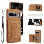 For Google Pixel 7 Pro 5G Dream Magnetic Back Cover Card Wallet Phone Case(Brown)