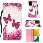 For Samsung Galaxy A34 5G 3D Painting Horizontal Flip Leather Phone Case(Rose Butterfly)