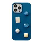 For iPhone 14 Pro Love Gem Degradable Phone Case(Blue)