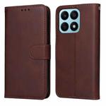 For Honor X8a Classic Calf Texture Flip Leather Phone Case(Brown)