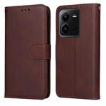 For vivo V25 5G/V25e 4G/X80 Lite Classic Calf Texture Flip Leather Phone Case(Brown)