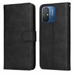 For Xiaomi Redmi 11A 4G/12C Classic Calf Texture Flip Leather Phone Case(Black)