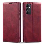 For Samsung Galaxy A14 4G/5G LC.IMEEKE RFID Anti-theft Leather Phone Case(Red)