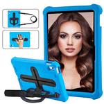 For iPad 10th Gen 10.9 2022 Shield 360 Rotation Handle EVA Shockproof PC Tablet Case(Blue Black)