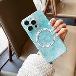For iPhone 11 Silk Ink Pattern MagSafe PC Phone Case(Blue)