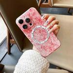 For iPhone 11 Silk Ink Pattern MagSafe PC Phone Case(Red)