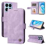 For Honor X8a Skin Feel Life Tree Metal Button Leather Phone Case(Purple)