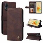 For OPPO Reno8 T 4G Skin Feel Life Tree Metal Button Leather Phone Case(Brown)