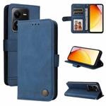 For vivo V25 5G/V25e 4G Skin Feel Life Tree Metal Button Leather Phone Case(Blue)