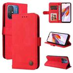 For Xiaomi Redmi 11A 4G/12C Skin Feel Life Tree Metal Button Leather Phone Case(Red)