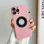 For iPhone 12 Pro Max Skin Feel CD Texture MagSafe Magnetic Phone Case(Pink)