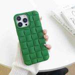 For iPhone 14 Pro Max 3D Cube Weave Texture Skin Feel Phone Case(Green)