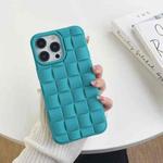 For iPhone 13 3D Cube Weave Texture Skin Feel Phone Case(Dark Green)