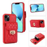 For iPhone 13 Card Slot Leather Phone Case(Red)